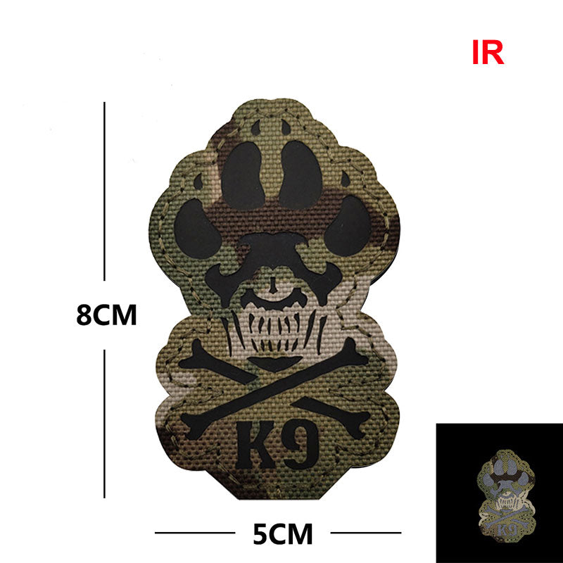 Cartoon Dog Military Tactical Embroidered Patches Armband Backpack